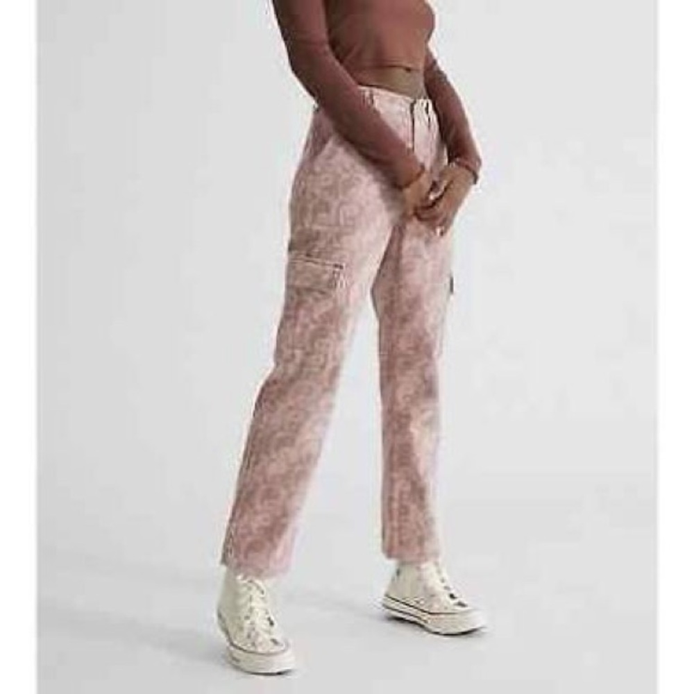 Pink Patterned Cargo Pants Ying & Yang
